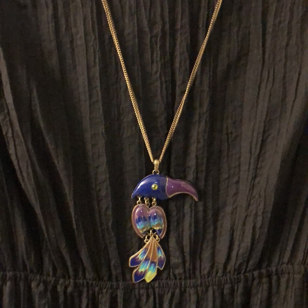 Fun parrot necklace, costume Jewelry